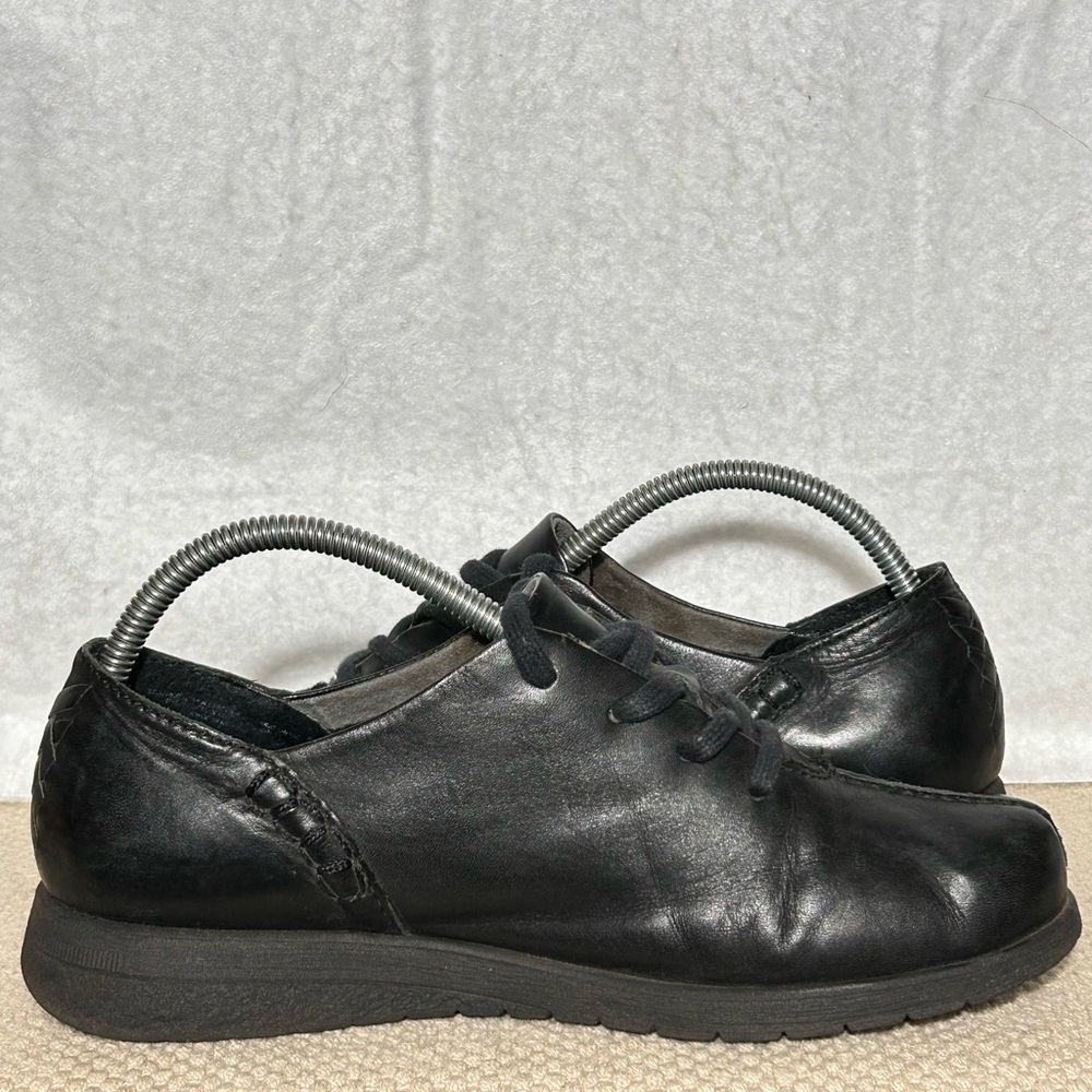 Born Womens Black Leather Nigel Lace Up Casual Comfort Tie Loafer Shoes SZ US 7 - Picture 6 of 11